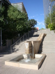 Stair-Rill Water Feature at Charles Korrick Fountain - CityScape Plaza - HDG Building Materials