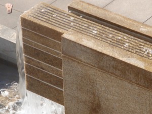 Gobi Tan Granite Water Feature - Split-Face Finish