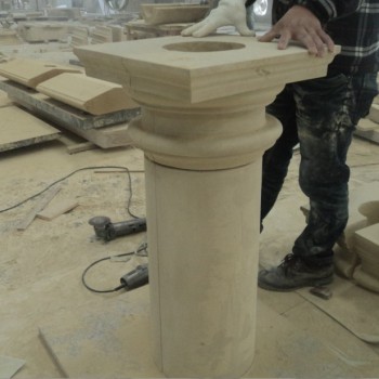 Cubic Stone Column with Sandstone