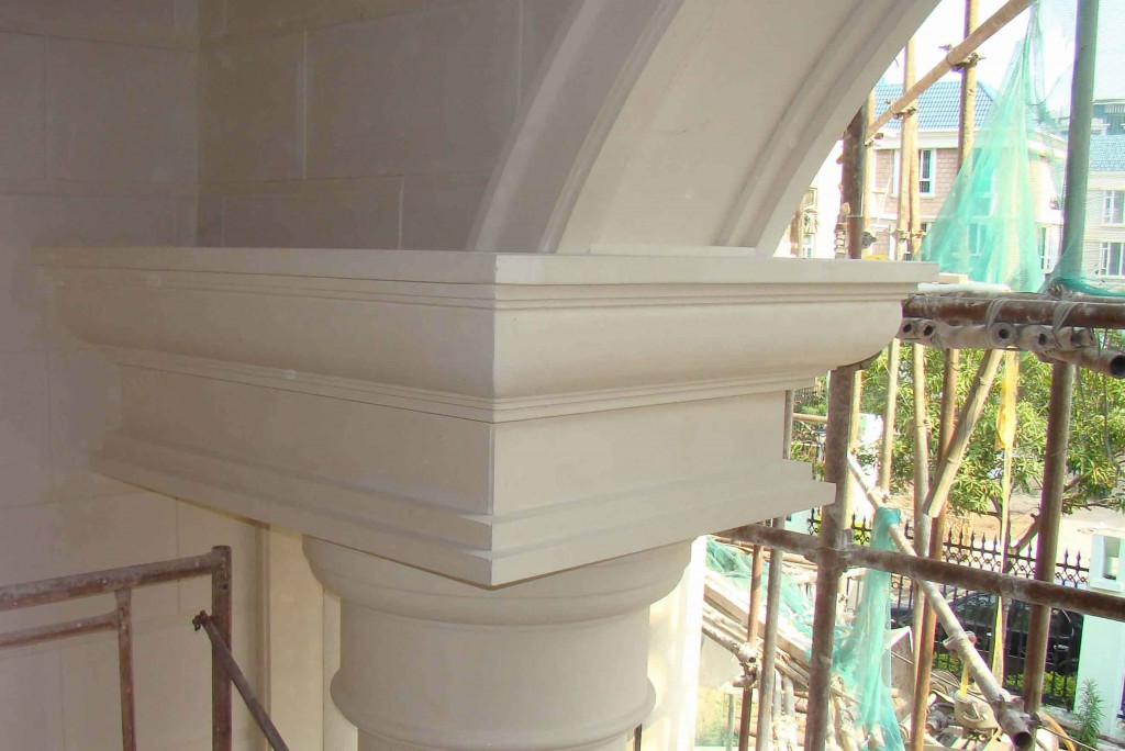 Mari Buff Limestone Building Material used in Column and Arch