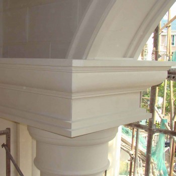 Mari Buff Limestone Building Material used in Column and Arch