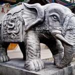 Carved Stone Elephant Seen on China Trip