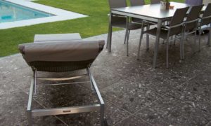 Patio with HDG PIETRA Sierra Smoke Porcelain Tile - HDG Building Material