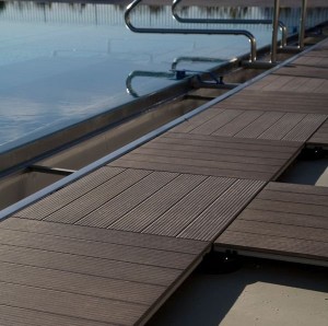 Ebano 3463 Porcelain Tile - HDG Legno Espresso - Raised Terrace Pool Surround