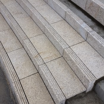 Tiger Yellow Granite Stairs Horton Plaza Park San Diego - HDG Building Materials