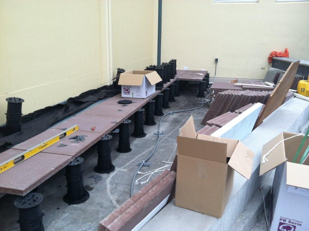 Buzon Pedestals with Tile Pavers - HDG Building Materials