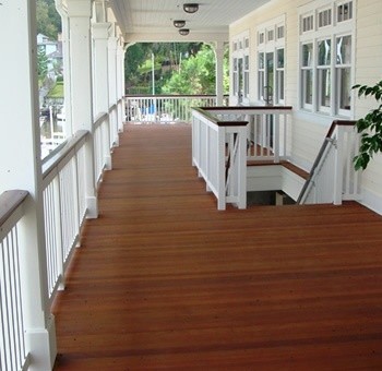 Ipe Wood Decking on Porch