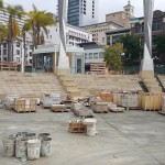 Tiger Yellow Granite Stone used Throughout Horton Plaza San Diego - HDG Building Materials