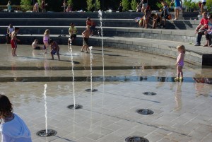 53rd Ave Park - Granite Interactive Fountain
