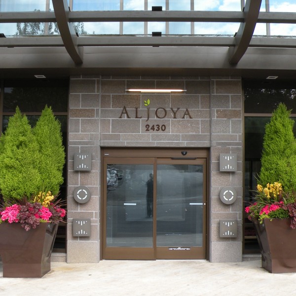 Exterior Limestone Cladding on Entrance at Aljoya House