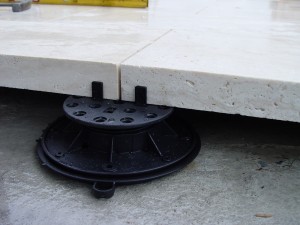 Buzon Pedestal Spacer Tabs with Stone Slab Paving - HDG Building Materials