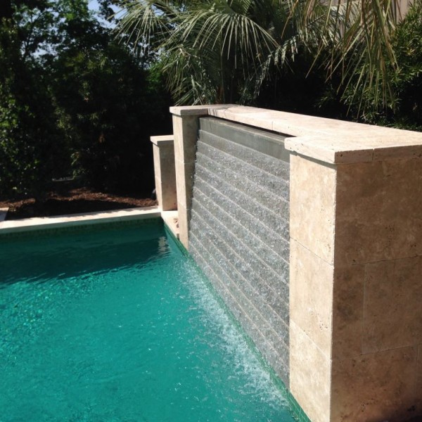2-inch Stone Coping - Square Nose - 6-inch Versailles - Desert Cream