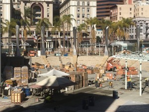 Tiger Yellow Granite Natural Stone Delivered to Horton Plaza San Diego from HDG Building Materials and Quarry Partner in China
