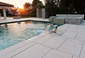 Pool Deck Surround with HDG Pavero Cream Porcelain Pavers - HDG Building Materials