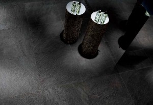 Titanium Black Slate Porcelain Pavers can Be Mortar or Pedestal Set