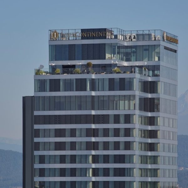 Hotel Continental Ljubljana Rooftop Deck with Buzon Pedestals - HDG Building Materials
