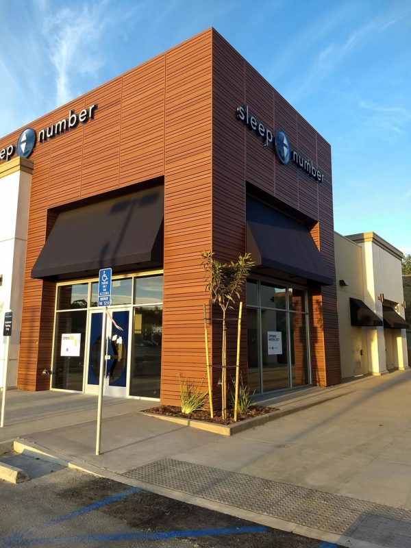 image of retail store using Resysta siding for rainscreen applications - HDG Building Materials