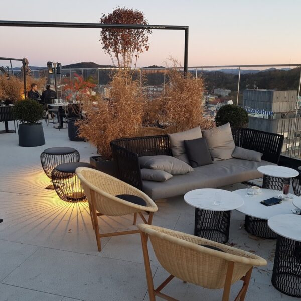 Better Hospitality Experience for Guests on This Rooftop Deck with Electrical Services Hidden Below the Decking Surface