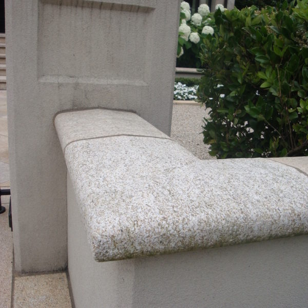 image of Natural Stone Wall and Coping Corner Detail - HDG Building Materials0