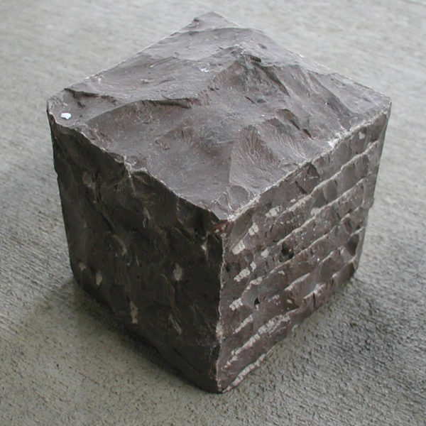 Stone Cube with Various Finishes Applied