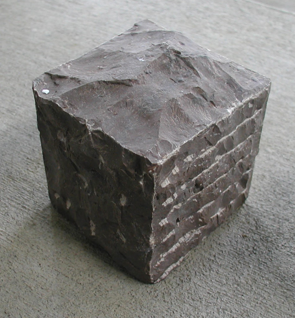 Stone Cube with Various Finishes Applied
