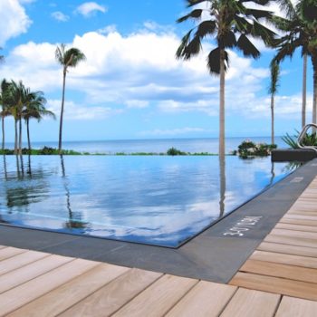 Infinity Pool with Ipe Decking and Buzon Pedestals