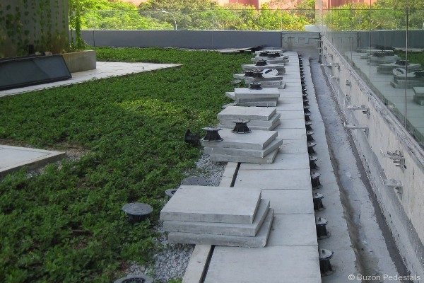 Green Roofs with Natural Stone and Buzon Pedestals - HDG Building Materials