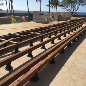 Joists Affixed to Buzon Pedestals at Four Seasons Resort Project