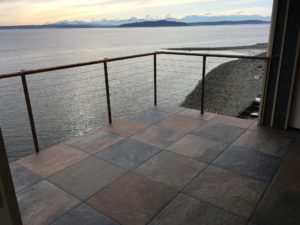 Rooftop deck with Buzon Pedestals and HDG Jamba Slate Porcelain Pavers