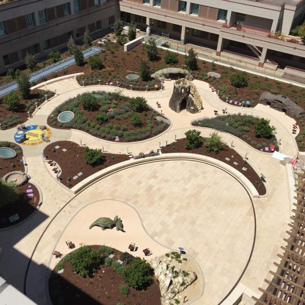 Lucile Packard Childrens Hospital Outdoor Garden Overview - HDG Building Materials