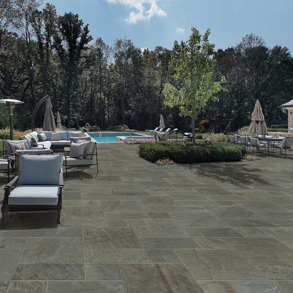 HDG Kaia Blue Porcelain Paver Pool Terrace - HDG Building Materials