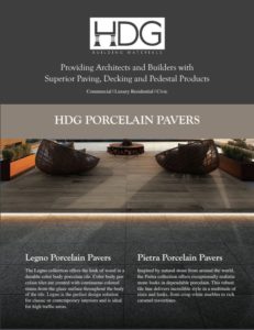 cover image of HDG Porcelain Paver brochure - HDG Building Materials