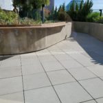 Concrete Pavers and Buzon Pedestals on Hotel Walkway - HDG Building Materials