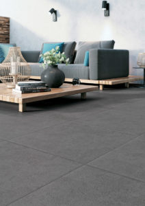 Outdoor Terrace with HDG Pietra Pavero Pewter Porcelain Pavers EP08 - HDG Building Materials