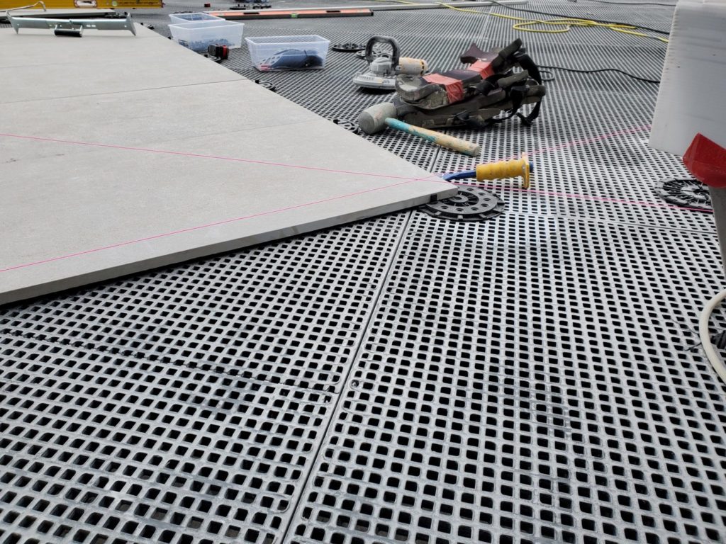 Sloped Surface Design with Buzon Pedestals and HDG Grating Panels