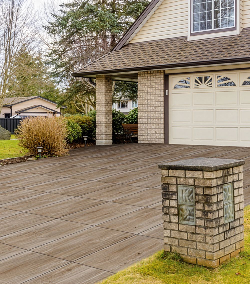 HDG Charo Tan White Ash Wood Look 3CM Driveway Porcelain Pavers