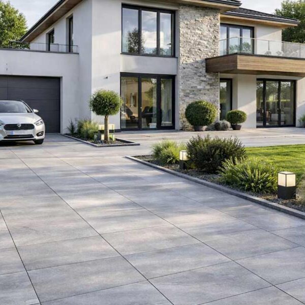 HDG Colo-Tipo porcelain paver installed in driveway and private home entrance