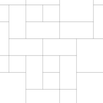 Paver Layout with 3-Piece-Ashlar-Pattern 12x24 12x12 24x24
