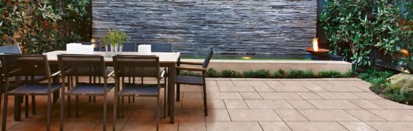 Kaia Tan Porcelain Pavers in Outdoor Terrace Feature Image