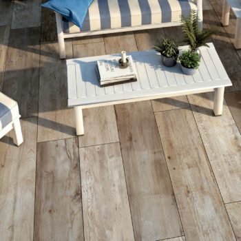 SUP Day Porcelain Paver with White Ash Wood Finish Outdoor Living Room - HDG Building Materials