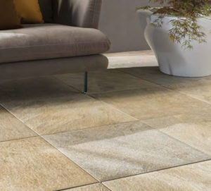 Silas Gold 60x60 cm Porcelain Pavers in Outdoor Living Room - HDG Building Materials