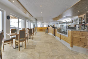 Silas Gold Porcelain Pavers in Restaurant Design 30x30 cm and 60x60 cm - HDG Building Materials
