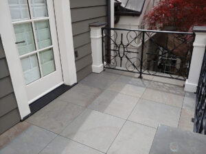 Door Threshold Transition to Stone Look Porcelain Paver Balcony - HDG Building Materials
