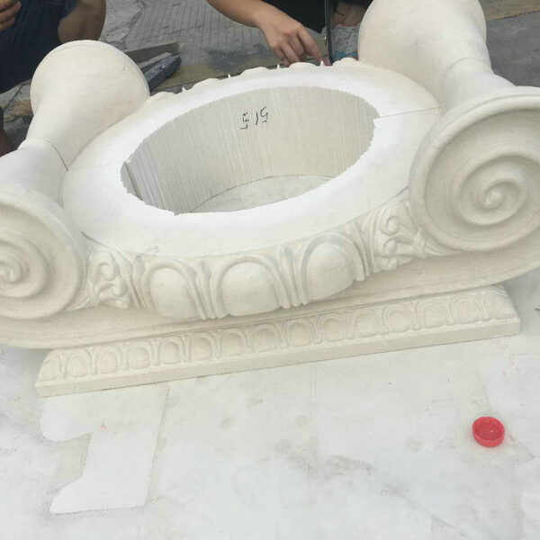 Ionic Style Capital for Natural Limestone Column