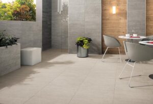 Cromo 60x60 cm Porcelain Pavers in Outdoor Dining Application