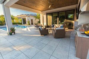 Cromo 60x60cm 20mm Thick Porcelain Pavers Outdoor Dining Area