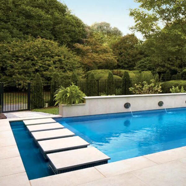 Fusa Luna 24x24 in Porcelain Pavers in Pool Surround Application