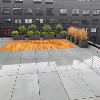 Rooftop Deck with Stone and Black Locust Pavers