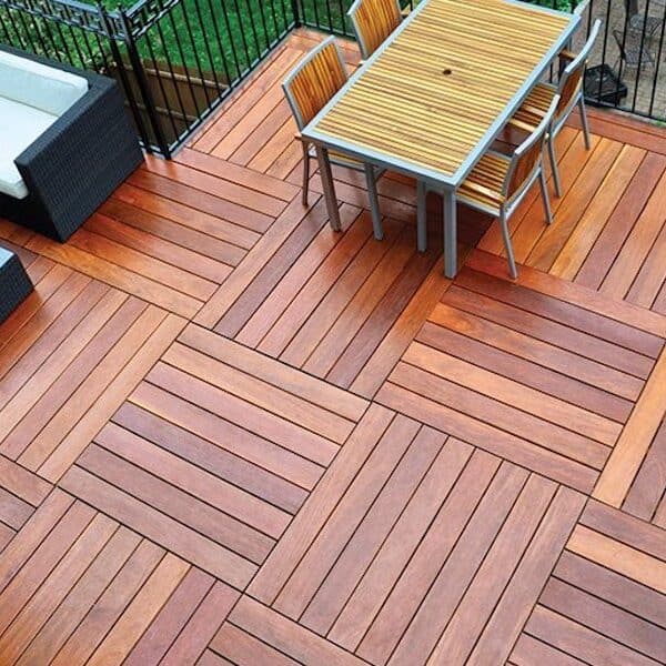 Cumaru Deck Tiles Alternative to Ipe Hardwood Pavers