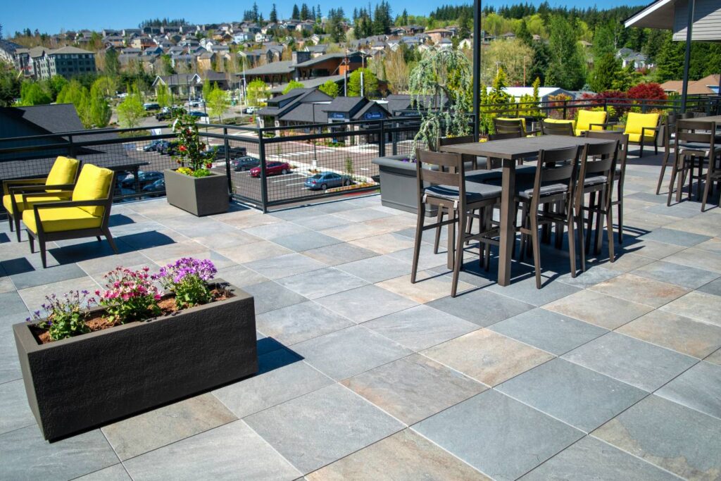Pedestal Installation with Fusa Multi Porcelain Pavers for Rooftop Deck Application